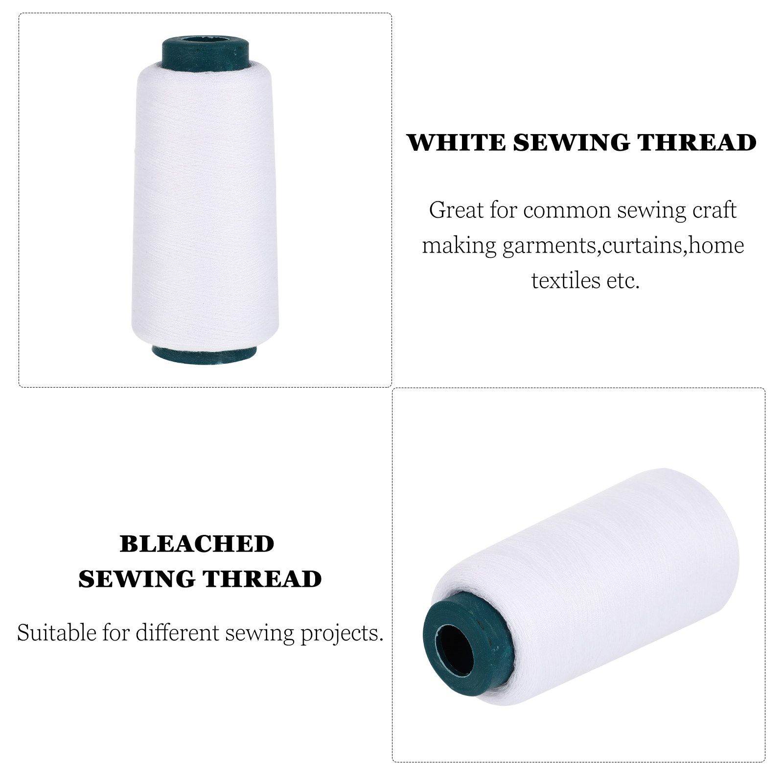 3000 Yards Bleached White Poly - Sewing Thread In Textile review and price